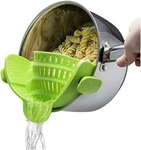 Kitchen Gizmo Snap Strainer - Green Patented Clip Silicone Colander. Fixed Price $22.22.