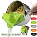 Snap Green Clip-on Silicone Food Strainer W/ Stainless Clips 9. Fixed Price $7.35.