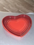 Mint Le Creuset Heart Shaped Spoon Rest Cerise Red Stoneware 5.25". Fixed Price $41.65.