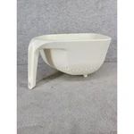 Joseph Square Colander Single Handle Plastic Kitchen Strainer Cream White. Fixed Price $18.98.