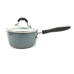 Cuisinart 1.5 Qt Saucepan Pot Glass Lid Slate Blue Riveted Handles Aluminum Core. Fixed Price $26.00.