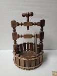 Vintage Wooden Wishing Well Nut Cracker Bowl Mcm. Fixed Price $23.39.
