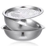 Pretyzoom Multifunctional Draining Basket Kitchen 25.50X25.50X6.80CM, Silver. Fixed Price $25.89.