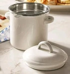 Pioneer Woman Linen Speckle 37 Ounce Grease Catcher Strainer Insert & Lid. Fixed Price $33.92.