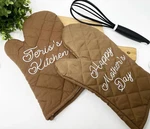 Personalized Oven Mitt Set, Kitchen Towel, Gift Customized. Fixed Price $20.99.
