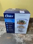 New Oster Double Tiered Food Vegetable Electric Steamer Qt White CKSTSTMD5-W. Fixed Price $66.00.