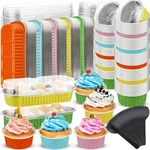720 Pcs 6.8 Oz Mini Loaf Pans Lids Spoons Rectangular Aluminum Foil Baking. Fixed Price $60.01.
