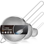 Ydeapi Fine Mesh Strainer, + 2.7", 3PCS Strainers - 4.6",. Fixed Price $24.99.