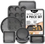 Perlli 8-PIECE Nonstick Carbon Steel Bakeware Set Oven Safe Baking Pans Gray. Fixed Price $88.49.