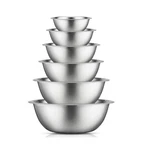 Joyjolt Stainless Steel Mixing Set - 6 Piece Nesting Bowls, 5Q... Fast Ship. Fixed Price $40.04.