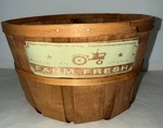 Vintage Fruit Veggie Basket "american Grown Farm Fresh" Tractor Rustic 8.5"X5.5". Fixed Price $12.95.