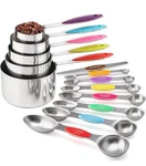 Turewin Measuring Cups Spoons Set Stainless Steel Colors - Brand New!. Fixed Price $22.80.