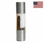 2 1 Stainless Steel Manual Pepper Salt Spice Mill Grinder Kitchen Gadget Ho. Fixed Price $9.99.