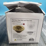 Scape K212BB Kingston Tacoma Spin And Seal Sink Basket Strainer, Brushed Brass. Fixed Price $36.00.
