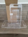 2 Expandable Colanders Collapsible Over Kitchen Sink Strainer Baskets Clear Set. Fixed Price $24.99.