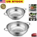 2 Piece Stainless Steel Mesh Micro-perforated Strainer Colander Set (3/5 Quart). Fixed Price $22.99.