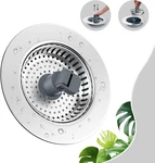 Universal 3 1 Kitchen Sink Drain Strainer With Stopper, Stainless Steel. Fixed Price $20.99.