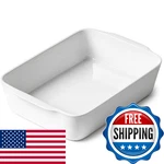 Hombene 3.3 Qt Ceramic Baking White Casserole Dish,lasagna Pan For Oven,. Fixed Price $45.26.