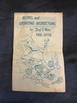 Vintage 1959 Dial-o-matic Food Cutter Instruction Recipe Pamphlet Popeil. Fixed Price $21.99.