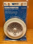 Vintage Watts C695WH Sink Strainer, Double Cup Body, Stainless Steel/polar White. Fixed Price $12.00.