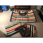 Rainbow Ladies Canvas Tote - Beach Bag W/ Make Up Cases 3 (set Retailed $105). Fixed Price $15.00.