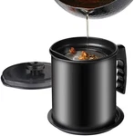Bacon Grease Container With Fine Mesh Strainer, 1.3 L, Removable Coaster Tray. Fixed Price $36.99.