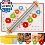 Mikula Rolling Pins Thickness Rings And Silicone Baking Pastry Mat. Fixed Price $34.48.