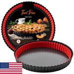 Maywe Tanso 10" Non-stick Tart & Quiche Pan W/ Removable Bottom Carbon Steel. Fixed Price $29.98.