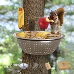 Squirrel Feeder Bowl Tree Mounted Drainage Holes Like Colander Nice For Outsid. Fixed Price $23.28.