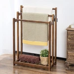 Mygift 3 Bar Dark Brown Wood Bathroom Towel Drying Rack Holder With Bottom Shelf. Fixed Price $93.99.