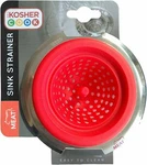 The Kosher Cook Red Silicon Kitchen Sink Strainer Debris Remover - Easy To Clean. Fixed Price $10.99.