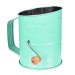 Stainless Steel Baking Hand Crank Flour Sifter 2 Wire Agitator 3 Cup Tool. Fixed Price $26.74.