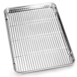 Bastwe Cookie Sheet And Cooling Rack Set, 16 Inch Stainless Steel Baking Pan .... Fixed Price $22.19.