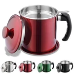 Kyraton Bacon Grease Container With Strainer, 48 Oz Metal Shining Red Stainle.... Fixed Price $25.37.