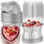 Hushee 36 Pcs 12 Oz Valentine's Day Heart Shaped Cake Pan With Lid 5.5 Inch Alum. Fixed Price $58.78.