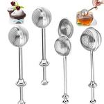 Set Of 4 Powdered Sugar Shaker Duster, 7.08"FLOUR For Baking, 18/8STAI.... Fixed Price $18.35.