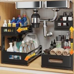 2-PACK Under Sink Organizer And STORAGE,2-TIER Shape Pull Out Cabinet Organ.... Fixed Price $55.28.