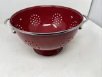 Cooks Jcpenney Red Metal Colander Or Strainer. Fixed Price $12.75.
