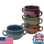 Stoneware 24OZ Reactive Glaze Crocks Set Of 4: Perfect For Soups, Stews, An. Fixed Price $53.68.