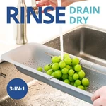 Blue Ginkgo Over The Sink Colander Strainer Basket - Wash Vegetables Fruits,. Fixed Price $25.99.