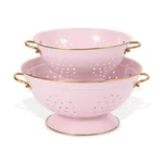 Metal Colander Set Of 2, Strainer Basket With Handles 3.5 & Qt Powder Coate.... Fixed Price $51.51.