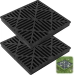 2-PACK Square Drain Grate Compatible Nds 1211G Diamond Design 12" Catch Basins. Fixed Price $31.80.