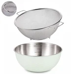 3.5QT 304 Stainless Steel Kitchen Colander Set Pasta Vegetable Strainer Bowl. Fixed Price $42.22.