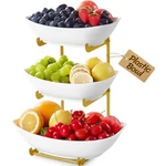 Lifewit Plastic Fruit Bowl Basket For Kitchen Countertop, 3 Tier Holder. Fixed Price $39.39.