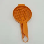 Vintage Tupperware #1492-16 Harvest Orange One Handed Sifter Top Farmhouse. Fixed Price $10.00.