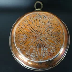 Old Tin Punch Copper Colander True Vintage Antique Wall-hanging Kitchen Decor. Fixed Price $88.00.