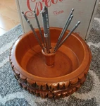 Vintage 1950S Hmq Live Edge Wood Nut Bowl/cracker/picks Complete Original Box. Fixed Price $29.99.