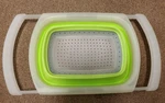 Progressive Prepworks Over The Sink Collapsible Colander, 23" With Handles Out. Fixed Price $9.00.