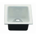 Proflo PF906P White 12" X Enameled Floor Sink With Strainer. Fixed Price $273.35.