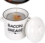 Ceramic Bacon Grease Container With Strainer - 600ML / 20OZ Farmhouse. Fixed Price $39.98.